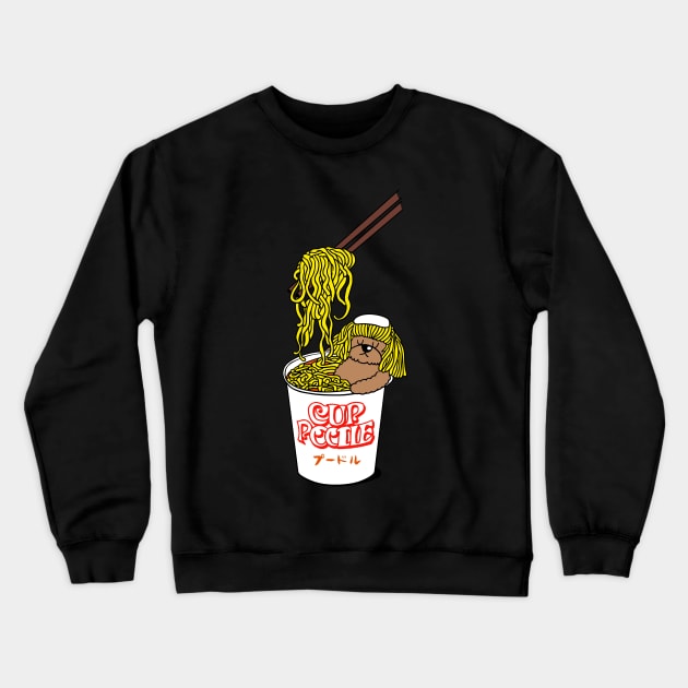 Poodle Cup Crewneck Sweatshirt by huebucket